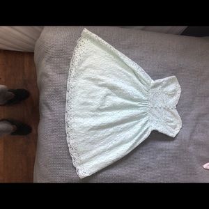 Baby blue strapless Lacey ballerina dress